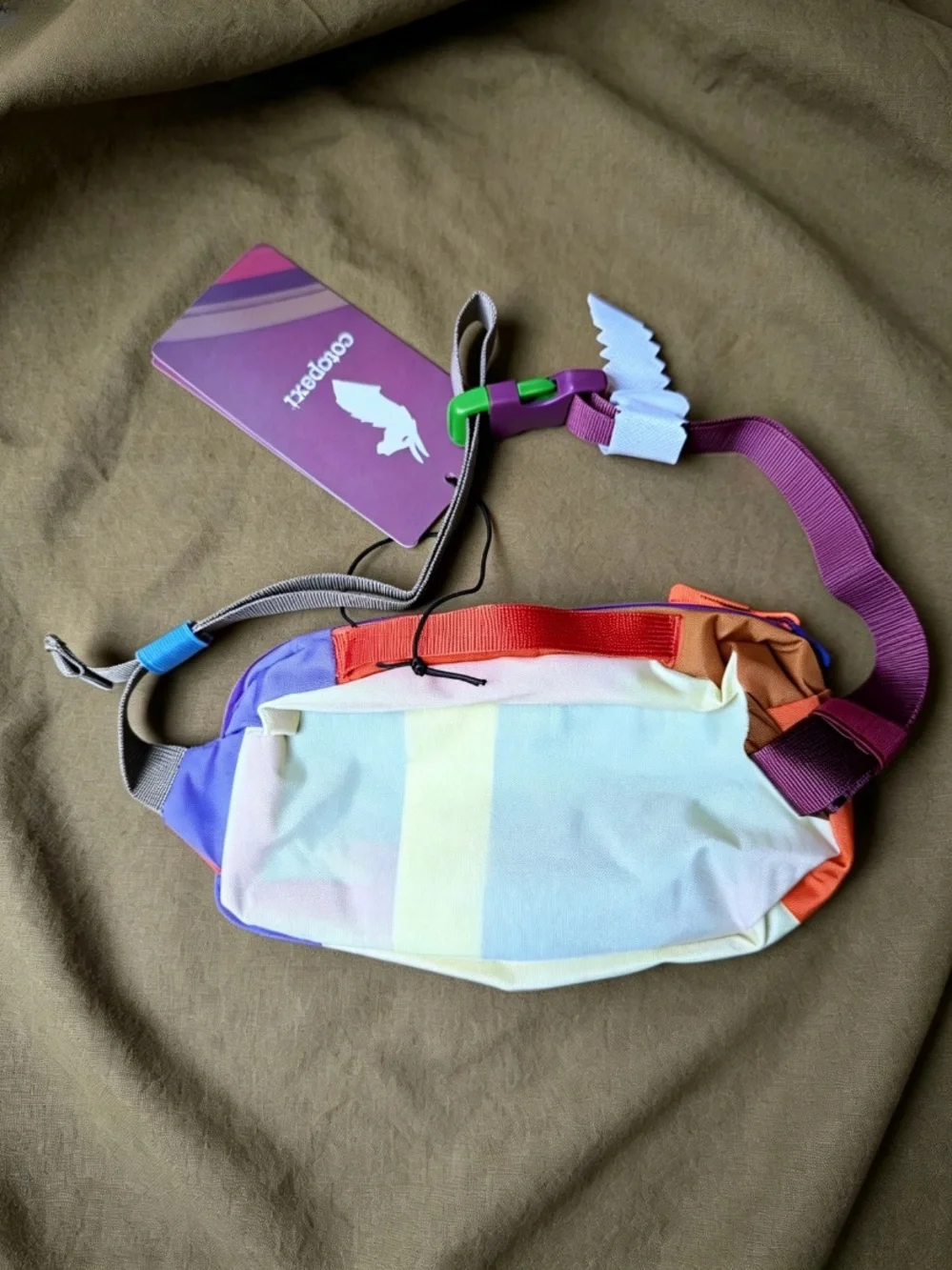 Cotopaxi Del Día Colorblock Waist Bag - Orange & Purple